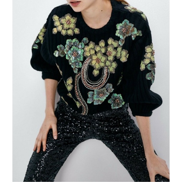 ZARA ~Limited Edition Sequin Knit Sweater (NWT)